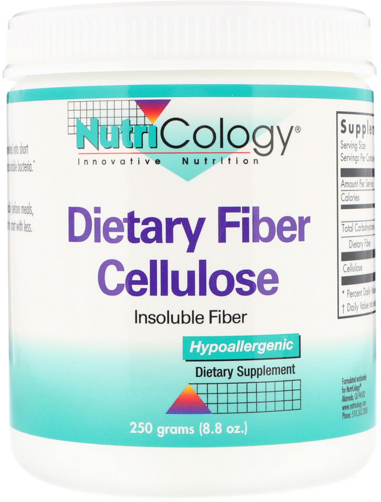 Акція на Nutricology Dietary Fiber Cellulose Powder 8.8 oz 250 g (ARG-52170) від Stylus