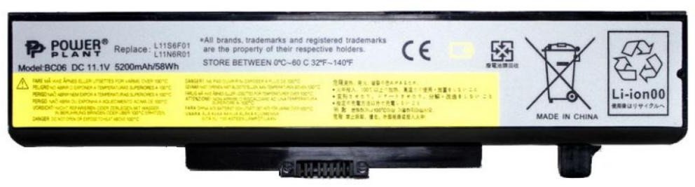 

PowerPlant Lenovo G580 (L11L6F01) 11.1V 5200mAh NB00000276