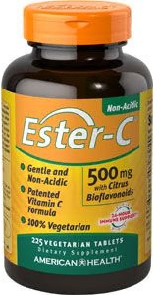 

American Health Ester-C 500 mg с цитрусовыми биофлавоноидами 225 вегетарианских таблеток