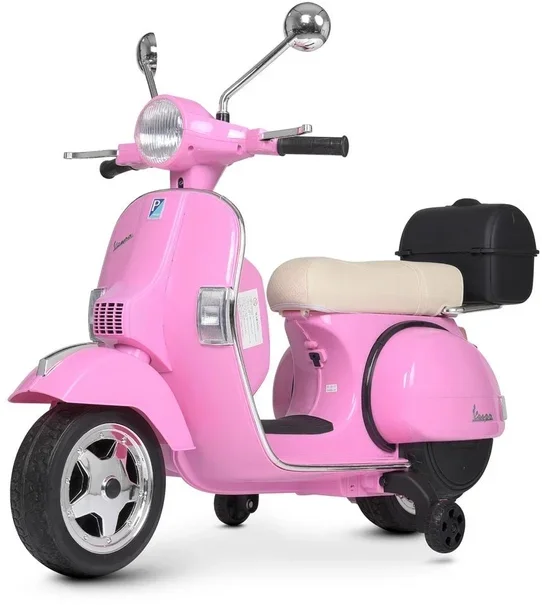 Акція на Детский электромотоцикл скутер Bambi Racer Vespa розовый (M 4939EL-8) від Stylus