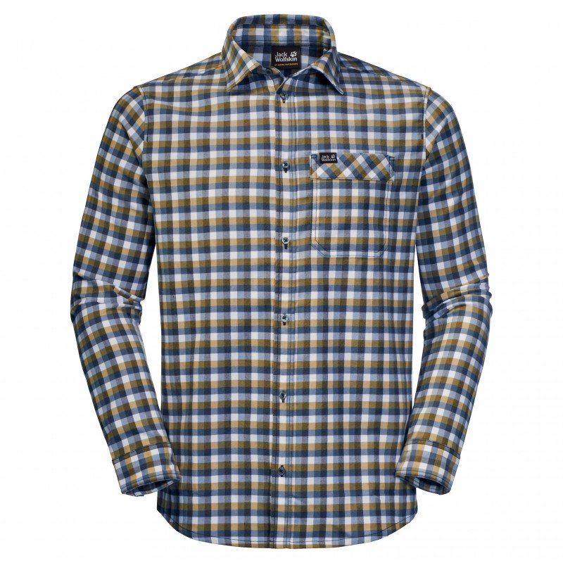 

Рубашка Jack Wolfskin River Town Shirt M 1403341-8219 54 синяя с длинным рукавом