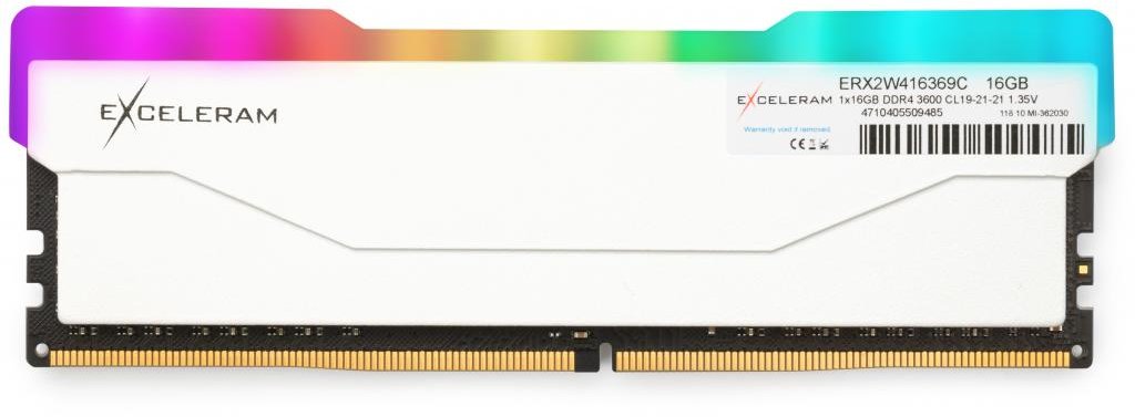 

Exceleram 16 Gb DDR4 3600 MHz Rgb X2 Series White (ERX2W416369C)