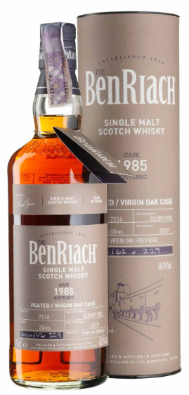 

Віскі Benriach 33yo Virgin Oak Hogshead #7214 Peated Cb Batch 16 1985 48.1 % 0.7 л Tube (BW47060)