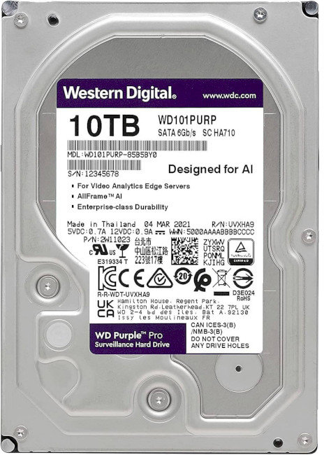 Акція на Wd Purple Pro Surveillance 10TB (WD101PURP) від Stylus