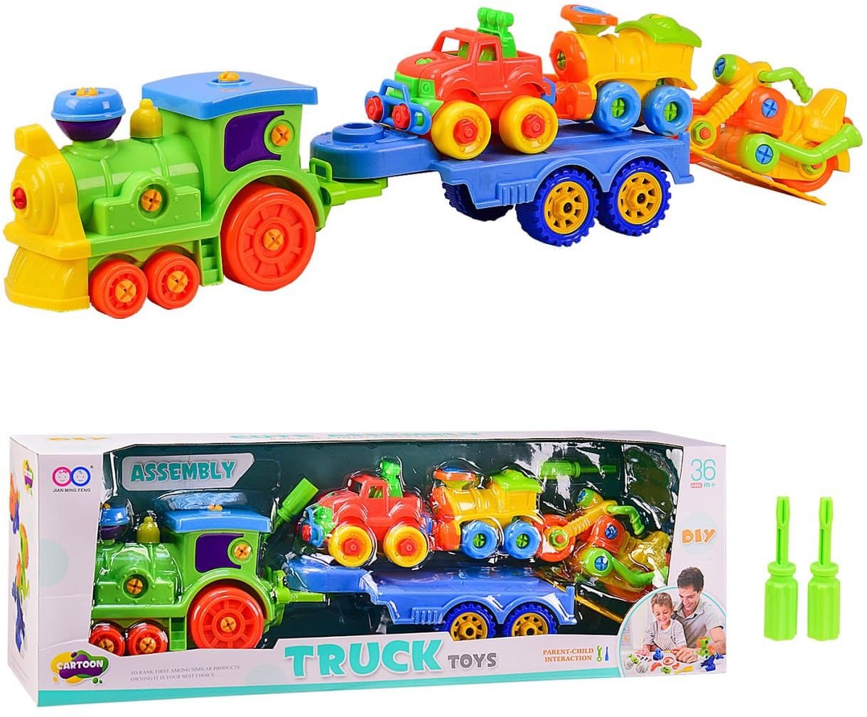 

Конструктор Truck Toys с инструментами Поезд (JMF88600-8)