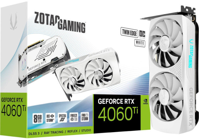 

Zotac Gaming GeForce Rtx 4060 Ti 8GB Twin Edge Oc White Edition (ZT-D40610Q-10M)