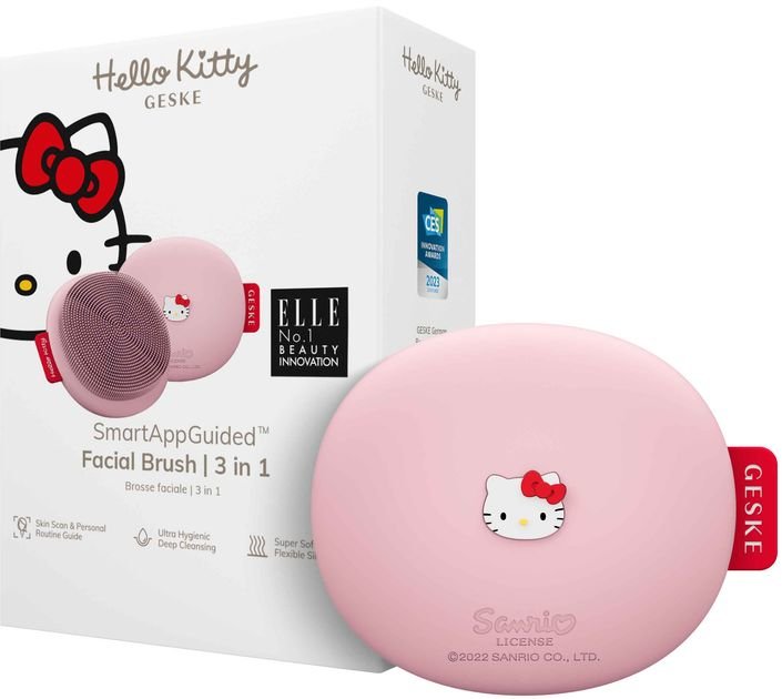 Акція на Щетка для лица Geske Facial Brush 3 в 1 Hello Kitty Pink (HK000017PI01) від Stylus