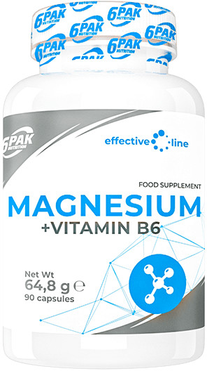 

6PAK Nutrition Magnesium + B6 Магний с витамином В6 90 капсул