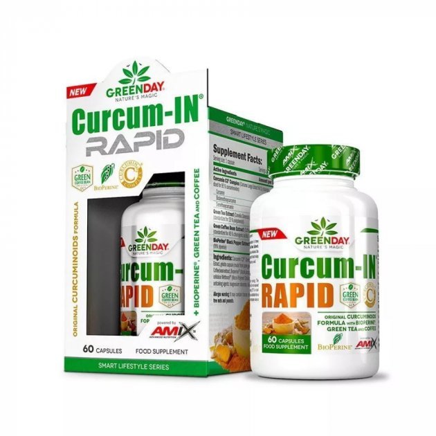 Акція на Amix Nutrition GreenDay Curcum-IN Rapid Куркумин 60 капсул від Stylus