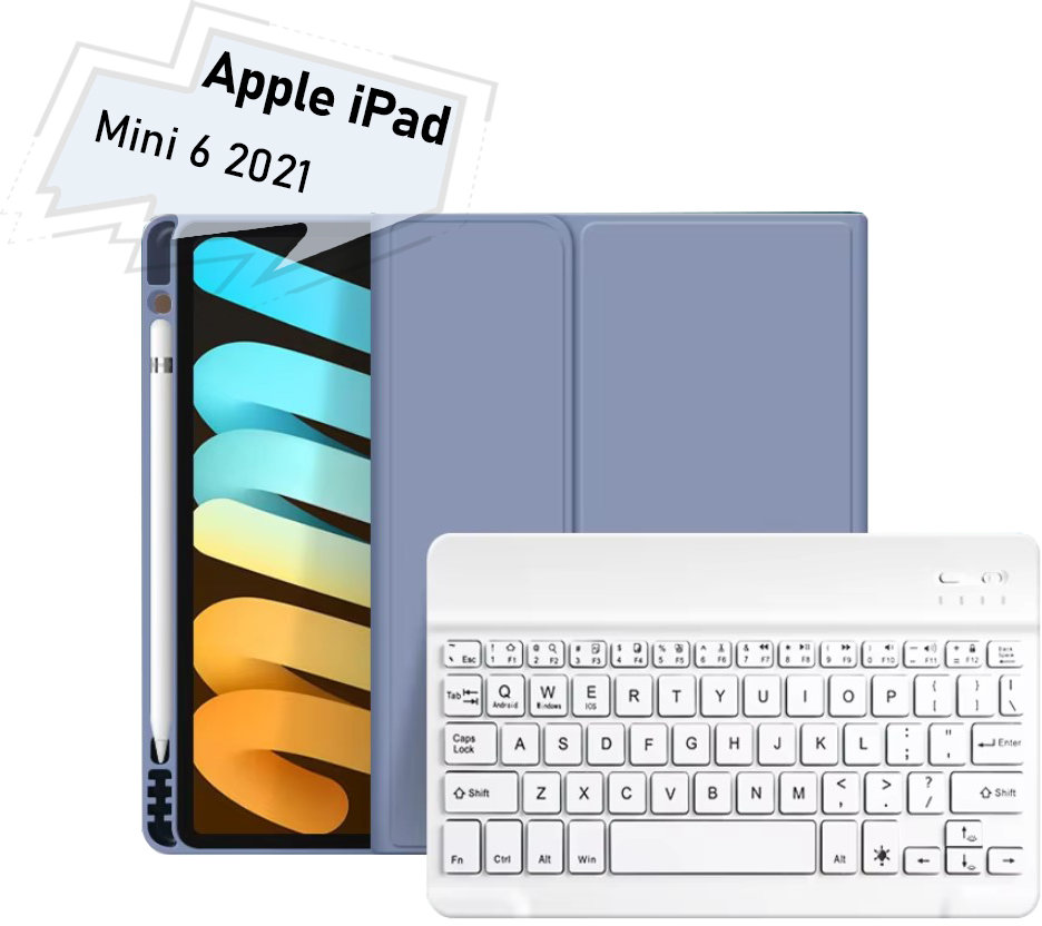 

BeCover Case Smart Keyboard Purple for iPad Mini 6 2021 (712991)