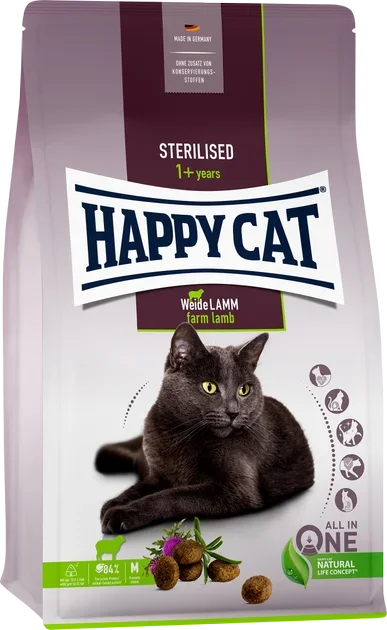 Акція на Сухой корм для взрослых стерилизованных кошек Happy Cat Sterilised Weide Lamm со вкусом ягненка 10 кг (70586) від Stylus