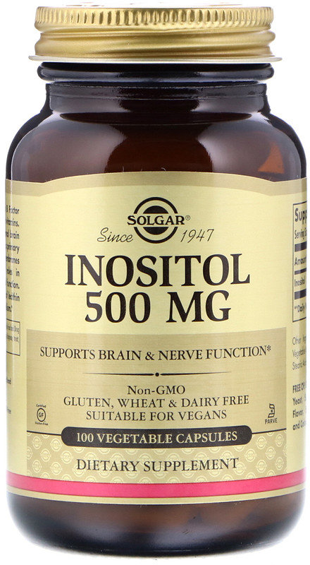 

Solgar Inositol, 500 mg, 100 Veggie Caps Инозитол