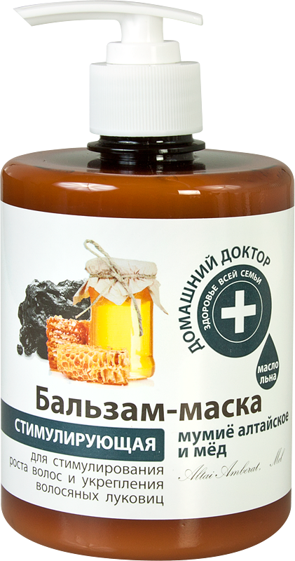 

Домашний Доктор Бальзам-маска мумие алтайское и мед 500 ml