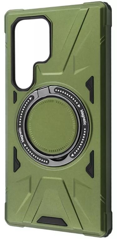 

Wave Iron Grip with Magnetic Ring Dark Green for Samsung S938 Galaxy S25 Ultra