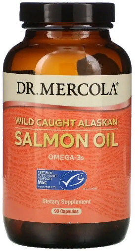 Акція на Dr. Mercola Wild Caught Alaskan Salmon Oil Жир дикого аляскинского лосося 90 капсул від Stylus