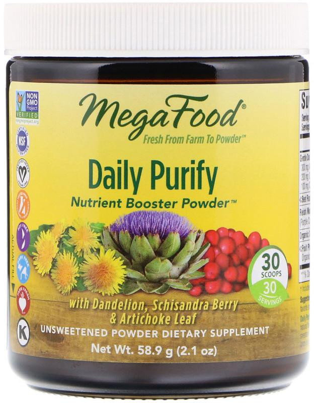 

MegaFood Daily Purify Nutrient Booster Powder 2.1 oz (58.9 g) Очищение