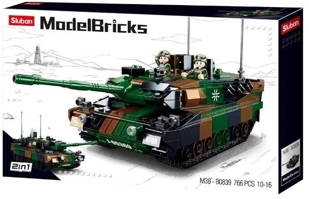 

Конструктор Sluban Model Bricks Боевой гусеничный танк Леопард 2 (M38-B0839)