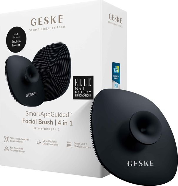 

Щетка для лица Geske Facial Brush 4 в 1 Black с держателем (GK000038BK01)