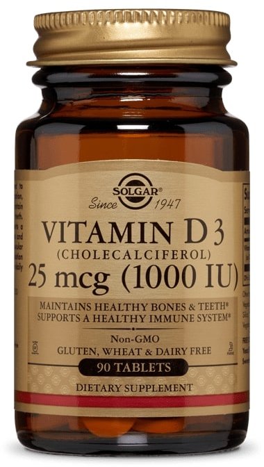 

Solgar Vitamin D3 (Cholecalciferol) 1000 Iu 90 Tablets