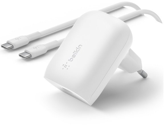 Акція на Belkin USB-C Wall Charger Home Charger 30W White with USB-C Cable (WCA005VF1MWH-B6) від Stylus