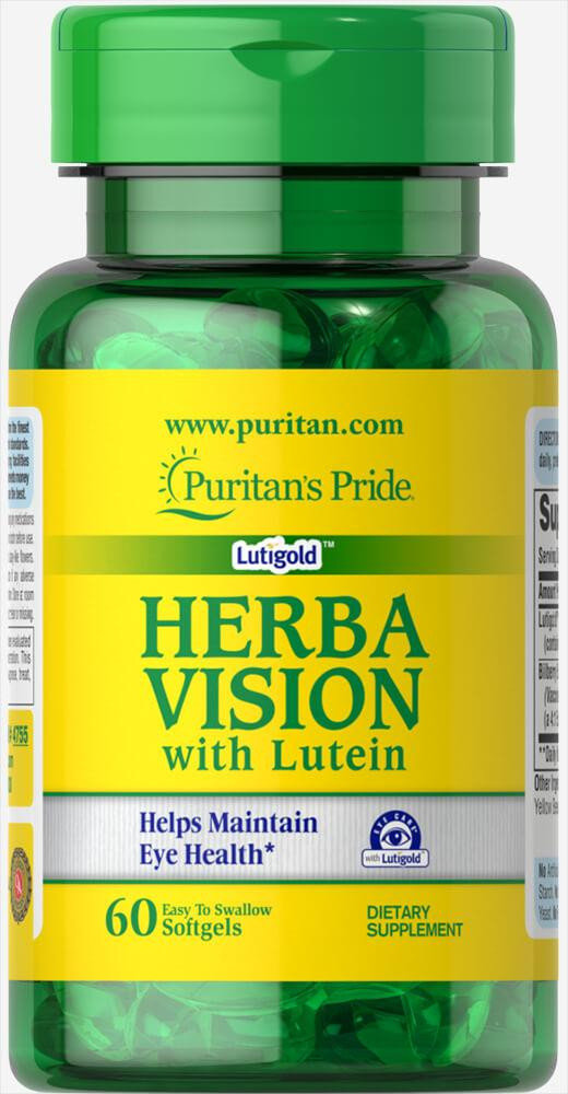 

Puritan's Pride Herbavision with Lutein and Bilberry 6 mg 60 caps Лютеин и черника для зрения