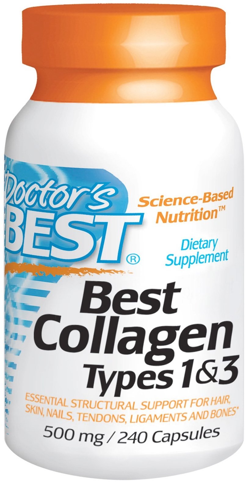 Акція на Doctor's Best Best Collagen Types 1&3 500 mg 240 Caps Коллаген 1 и 3 типа від Stylus
