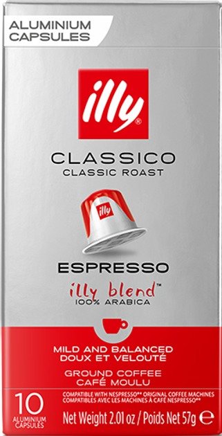 

Кофе в капсулах Illy Espresso Classico 100% Арабика 10х5.7 г (8003753158556)