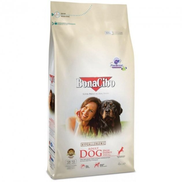 Акція на Сухий корм для собак BonaCibo Adult Dog High Energy Chicken&Rice з м'ясом курки, анчоусами та рисом 4 кг (BC406175) від Y.UA