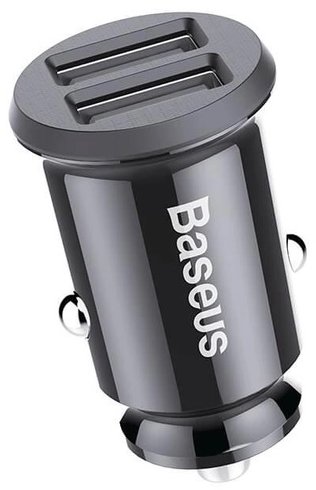 

Baseus Car Charger 2xUSB Grain Mini 3.1A Black (CCALL-ML01)