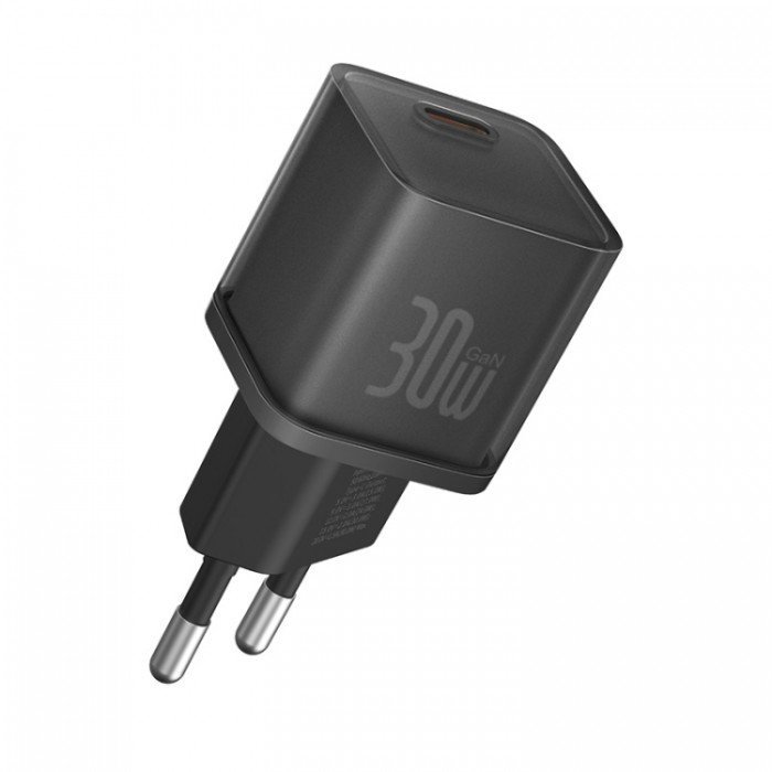 Акція на Baseus Wall Charger USB-C GaN 5S 30W Black (P10162504113-00) від Stylus