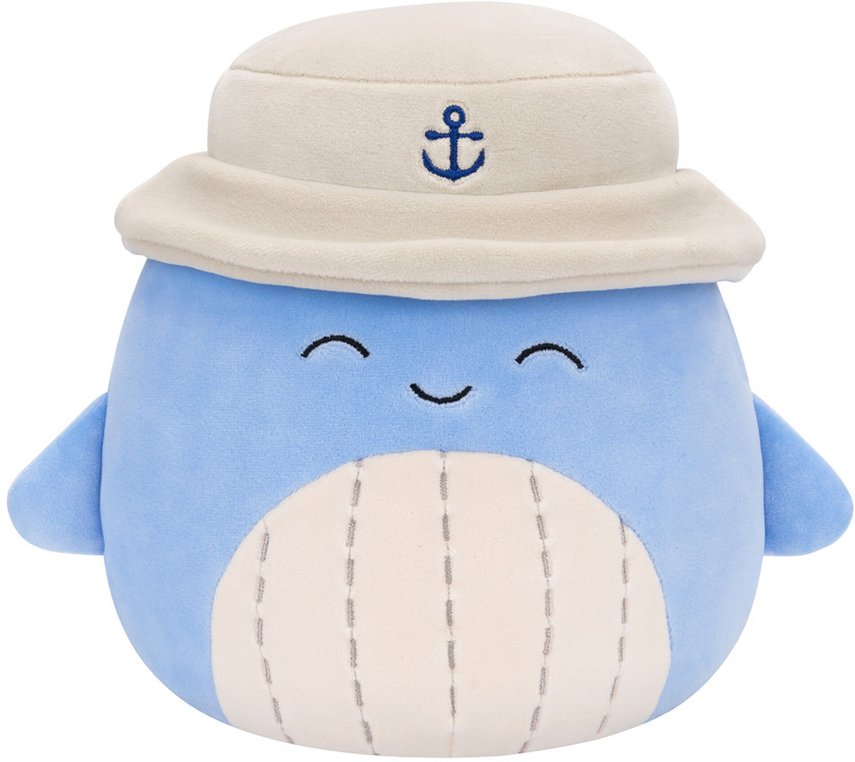 

М'яка іграшка Squishmallows Синій кит Самір у панамі 19 см (SQCR06593)