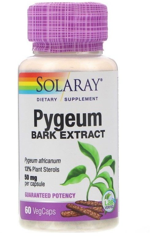 

Solaray Pygeum Bark Extract, 50 mg, 60 VegCaps (SOR-03760)