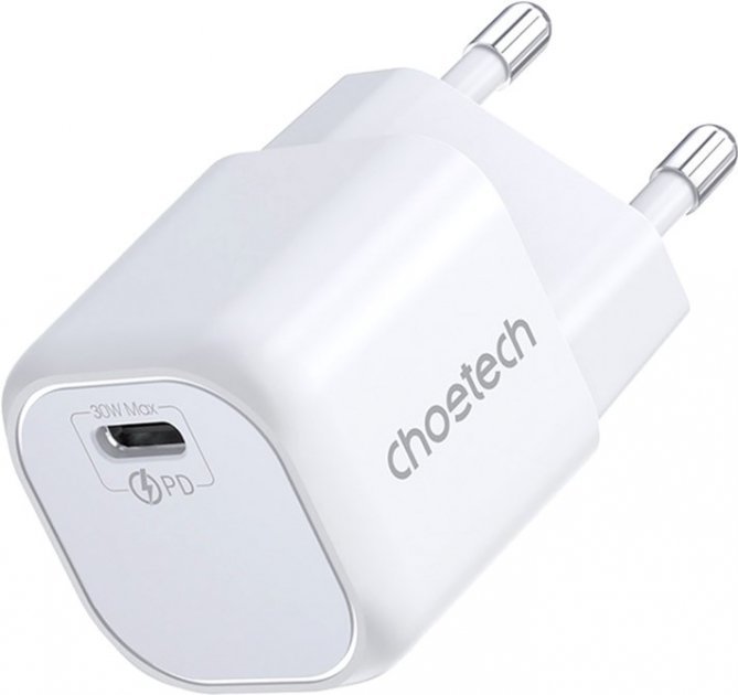 Акція на Choetech USB-C Wall Charger 30W White (PD5007) від Stylus