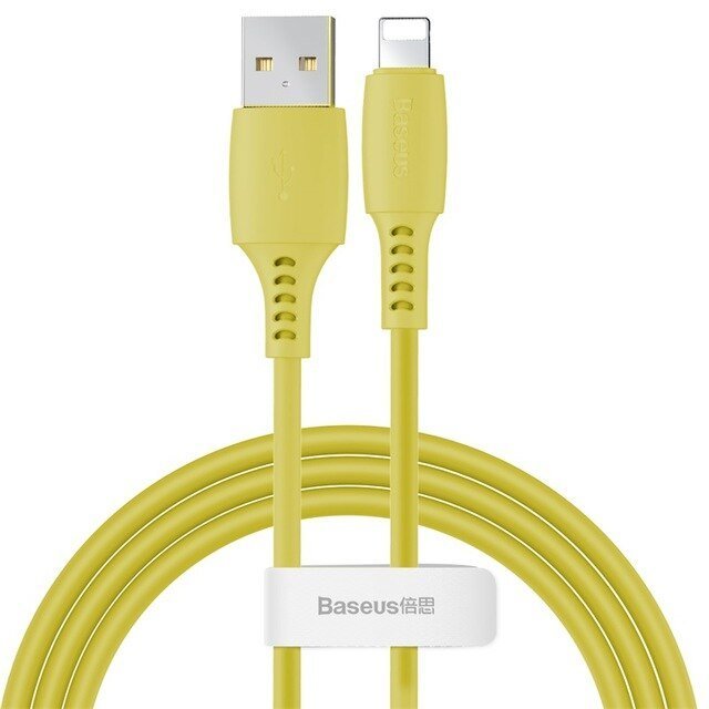 Акція на Baseus Usb Cable to Lightning Colourful 2.4A 1.2m Yellow (CALDC-0Y) від Y.UA