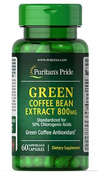 

Puritan's Pride Green Coffee Bean Extract 800 mg Зелений кави 60 капсул