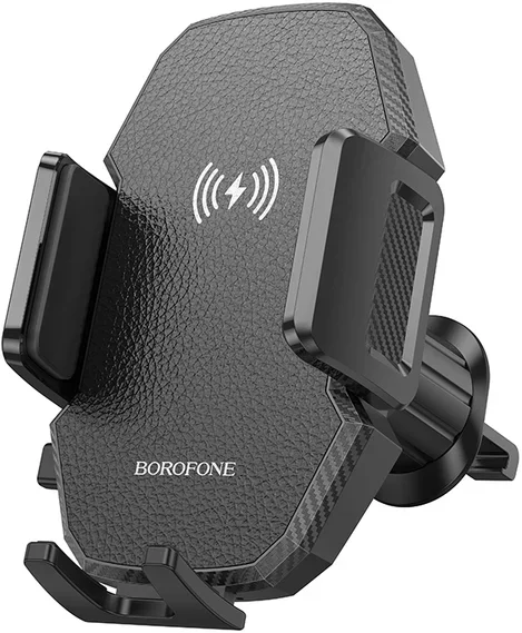 Акція на Borofone Car Holder Air Vent BH213 Wireless Charger 15W Black від Stylus