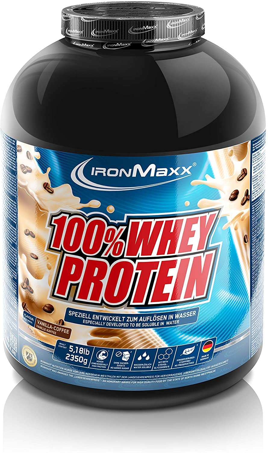 

IronMaxx 100% Whey Protein 2350 g / 47 servings / Vanilla Coffee