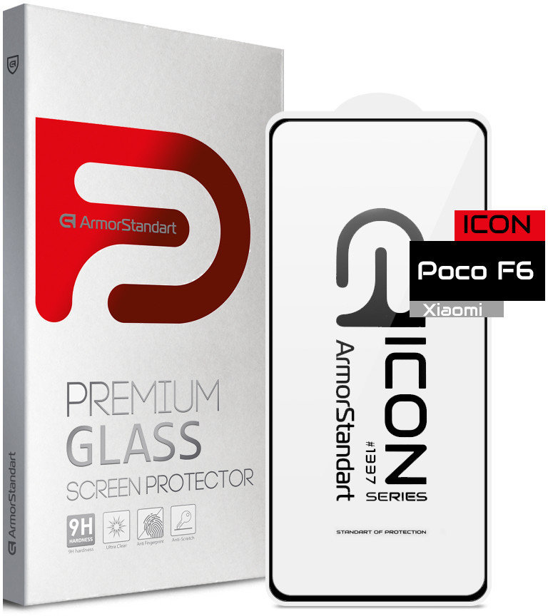 

Armorstandart Tempered Glass Icon Black for Xiaomi Poco F6 (ARM73498)