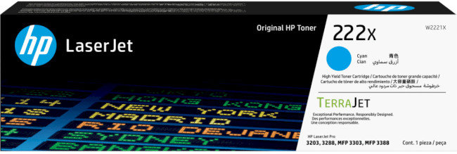 

Hp 222X Cyan (W2221X)