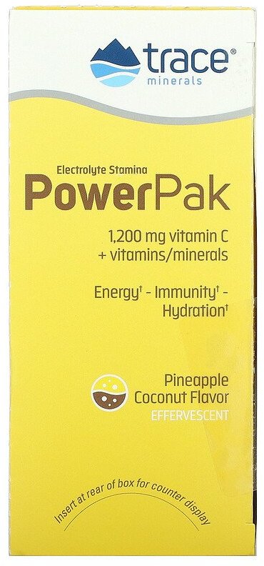 

Trace Minerals Research Electrolyte Stamina Power Pak Электролиты со вкусом ананас и кокос 30 пакетиков