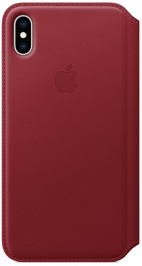 

Apple Leather Folio Case (PRODUCT) Red (MRX32) for iPhone Xs Max