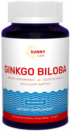 

Sunny Caps Ginkgo Biloba 20 mg Гинкго Билоба 100 капсул