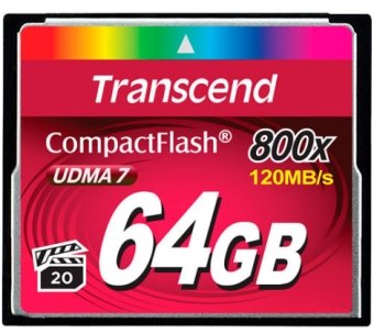 Акція на Transcend 64GB CompactFlash 800X (TS64GCF800) від Y.UA