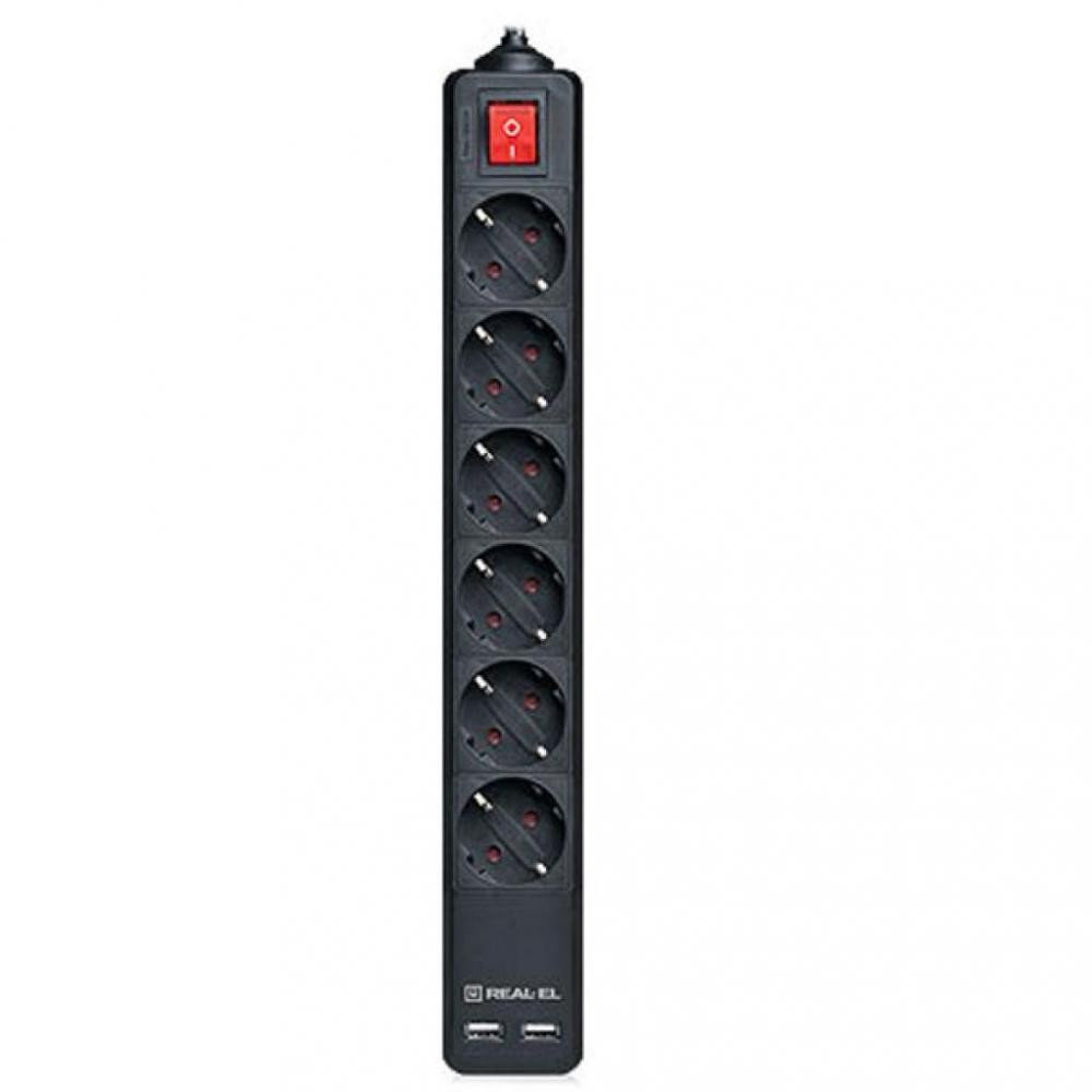 

REAL-EL REAL-EL RS-6 Protect USB, 1.8m, balck (EL122300016)