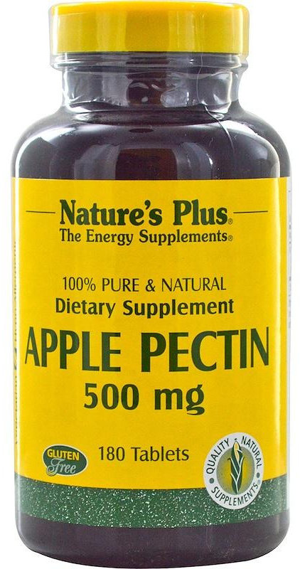 Акція на Nature's Plus Apple Pectin 500 mg 180 Tabs Яблочный пектин від Stylus