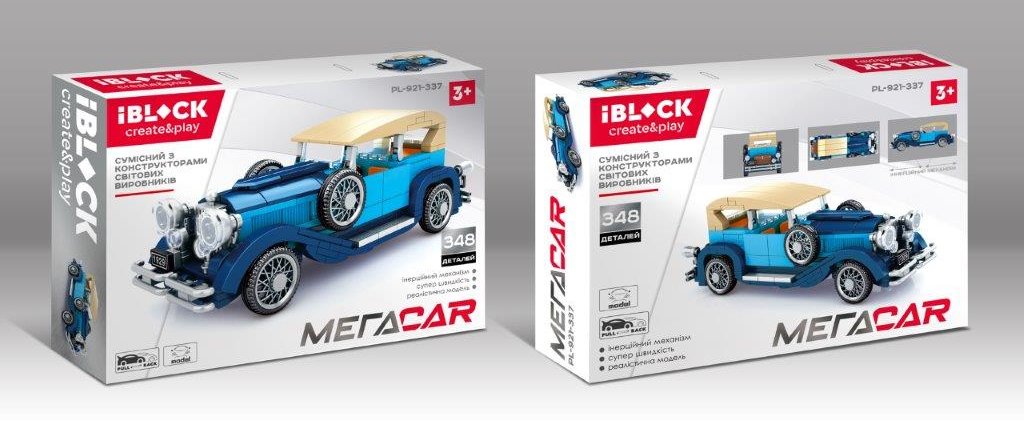 

Конструктор Iblock PL-921-337 МЕГАCAR, 348 деталей