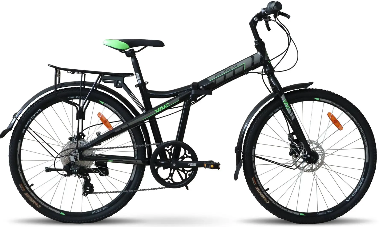 Акція на Велосипед Vnc 2023' 26" TerraWay A5 V8A5-2642-BG 42см (1834) black (shiny)/grey (matt) від Stylus