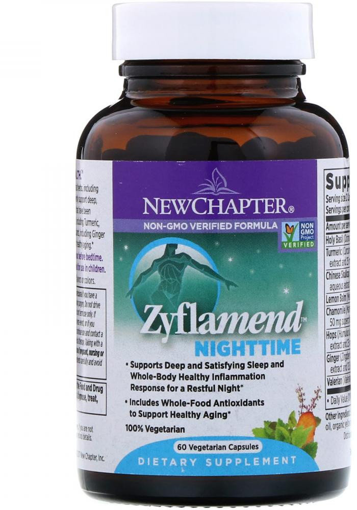 

New Chapter Zyflamend Nighttime 60 Liquid Vcaps Здоровый сон