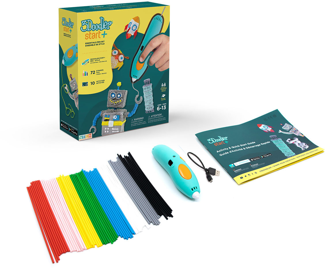 Акція на 3D-ручка 3Doodler Start Plus для детского творчества базовый набор - КРЕАТИВ (72 стержня) (SPLUS) від Stylus