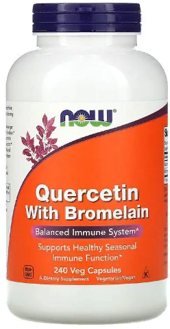 Акція на Now Foods Quercetin with Bromelain Кверцетин с бромелайном 240 веганских капсул від Stylus